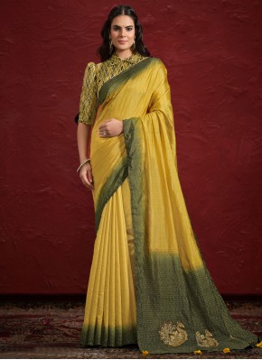 Mustard Ceremonial Trendy Saree