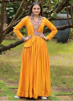 Mustard Color Readymade Gown