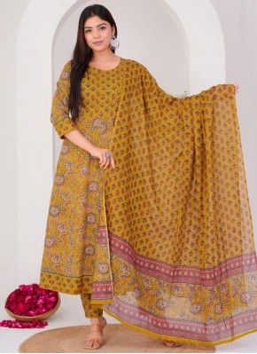 Mustard Party Readymade Salwar Kameez