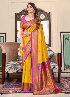 Mustard Silk Festival Classic Saree