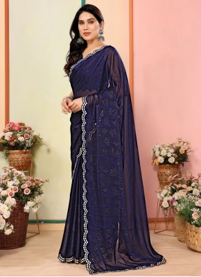 Navy Blue Festival Traditional Saree