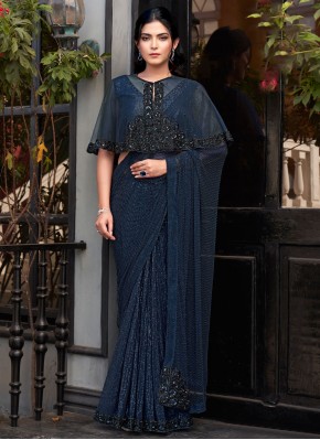 Navy Blue Party Classic Saree