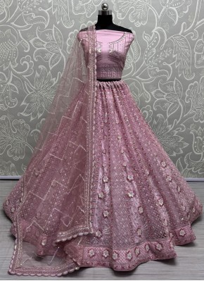 Net Pink Lehenga Choli