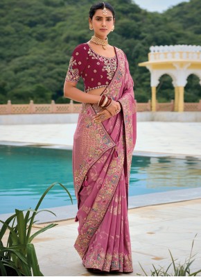 Nice Embroidered Engagement Designer Saree