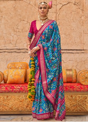 Noble Blue Traditional Saree