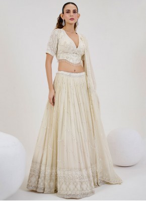 Off White Color Readymade Lehenga Choli