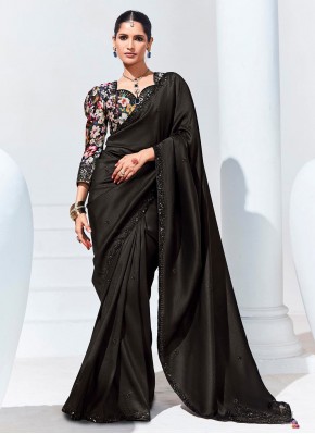 Organza Black Trendy Saree