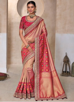 Peach Party Designer Saree