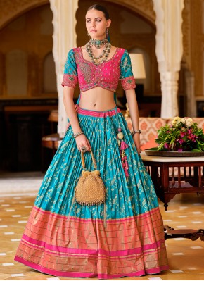 Perfervid Blue Wedding Readymade Lehenga Choli