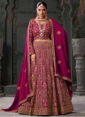 Perfervid Embroidered Rani Georgette Readymade Lehenga Choli