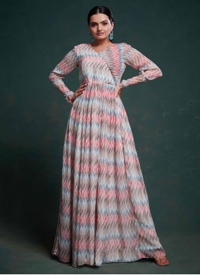 Picturesque Georgette Readymade Gown