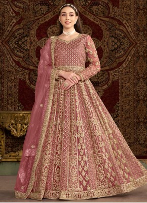 Pink and Rust Reception Trendy Gown