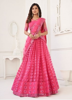 Pink Color Designer Lehenga Choli