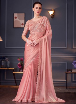 Pink Reception Contemporary Saree