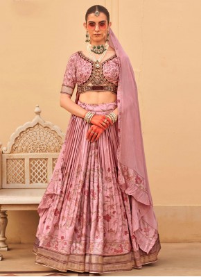 Pink Silk Wedding Readymade Lehenga Choli