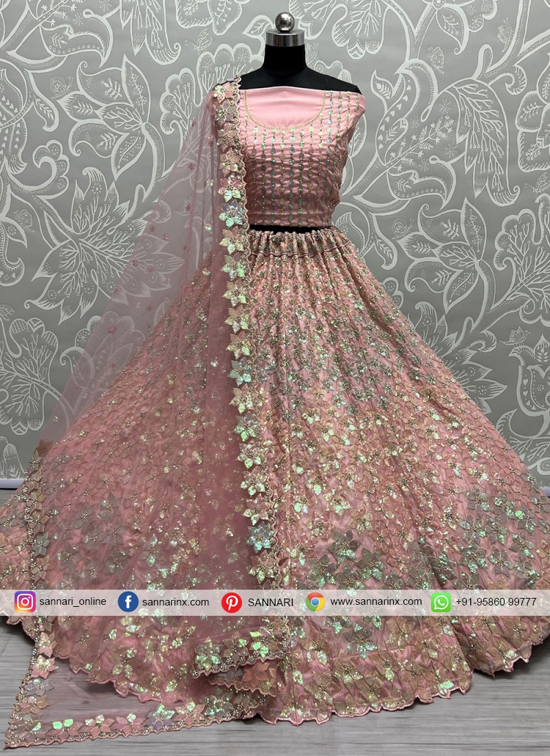 Pink Wedding Lehenga: Bridal Reception Outfit – B Anu Designs