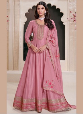 Pink Zari Designer Salwar Kameez