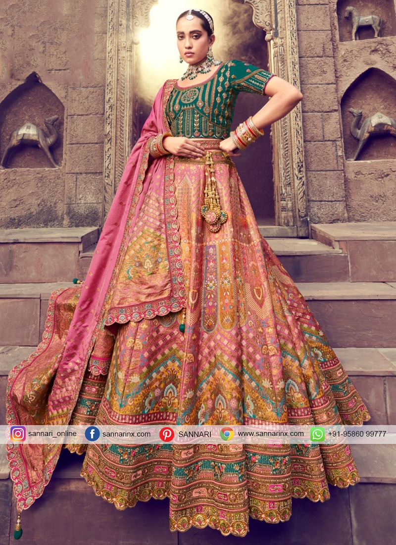 Indian Designer Multi Color lehenga choli for Women Wedding and Party Wear  Bollywood lengha with Dupatta - sethnik.com