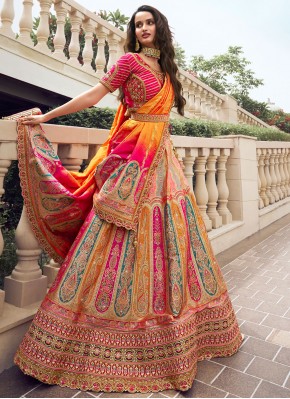 Pleasing Embroidered Silk Lehenga Choli