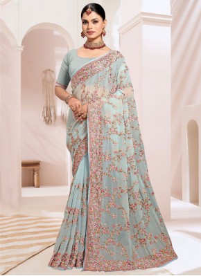 Pleasing Embroidered Trendy Saree