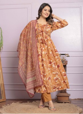 Prime Cotton Handwork Beige Trendy Salwar Kameez