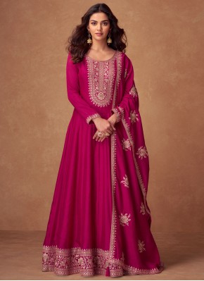 Princely Embroidered Silk Floor Length Gown