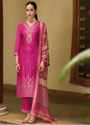 Pristine Jacquard Magenta Trendy Salwar Kameez