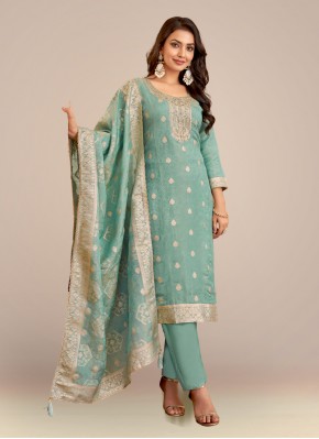 Prodigious  Banarasi Jacquard Straight Suit