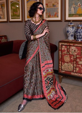 Pure Crepe Multi Colour Classic Saree