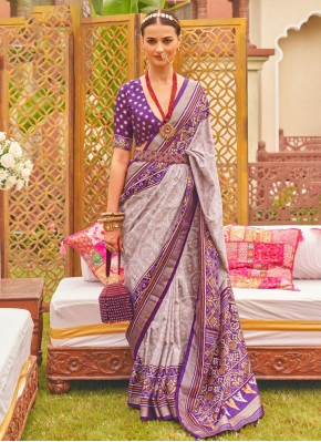 Purple Ceremonial Designer Saree