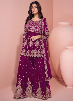 Purple Ceremonial Sharara Set