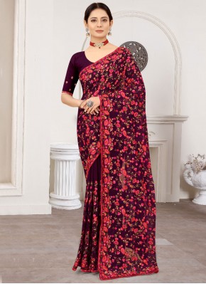 Purple Color Traditional Saree