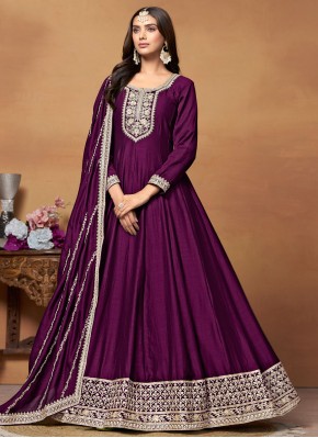 Purple Color Trendy Salwar Kameez
