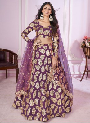 Purple Engagement Lehenga Choli