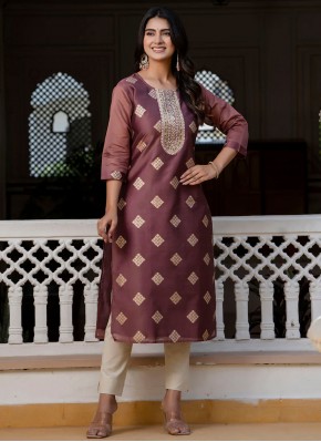 Purple Festival Casual Kurti