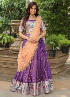 Purple Jacquard Festival Designer Lehenga Choli