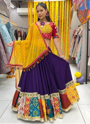 Purple Lace Readymade Lehenga Choli