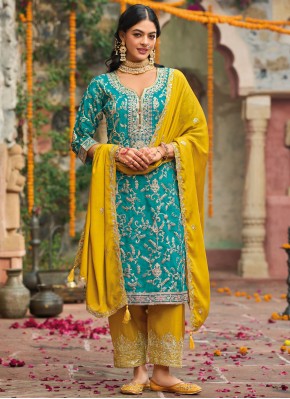 Rama Chinon Zari Trendy Salwar Kameez