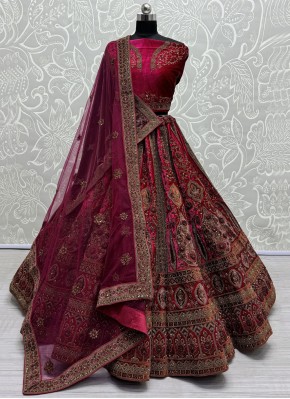 Rani Bridal Velvet Designer Lehenga Choli