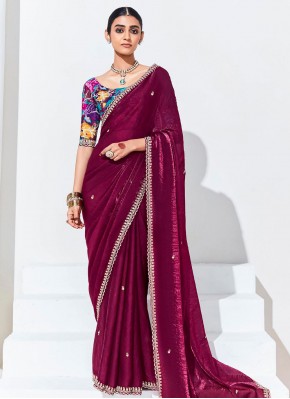 Rani Organza Contemporary Saree