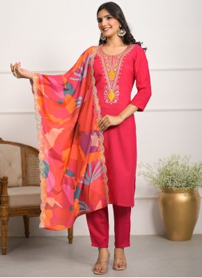 Rani Viscose Embroidered Designer Salwar Kameez