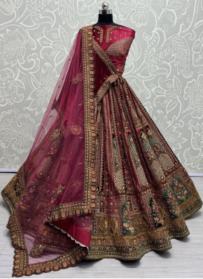 Rani Wedding Velvet Lehenga Choli