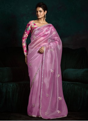 Ravishing Fancy Fabric Ceremonial Contemporary Sar