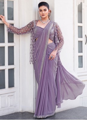 Ravishing Lavender Ceremonial Contemporary Saree