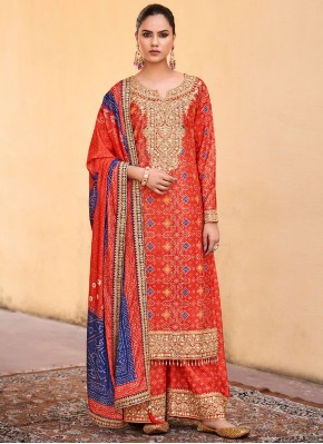 Red Color Designer Salwar Kameez