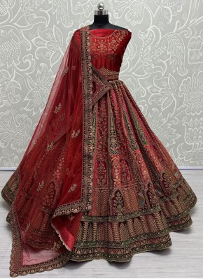 Red Wedding Designer Lehenga Choli