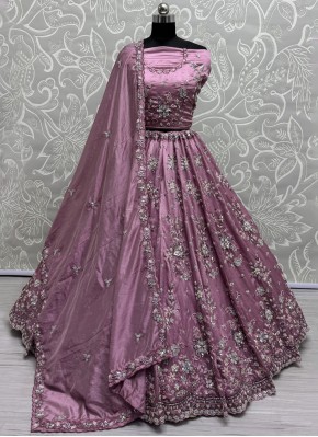 Refreshing Crush Magenta and Purple Dori Work Trendy Lehenga Choli