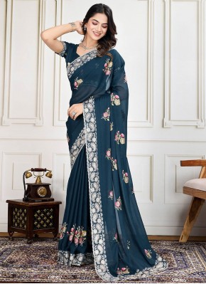 Riveting Georgette Festival Classic Saree