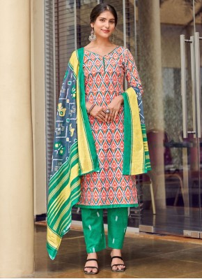 Riveting Print Casual Designer Salwar Kameez