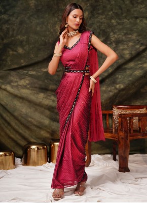 Satin Silk Rani Classic Saree